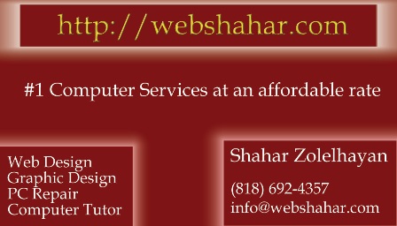 Business Card for Shahar Zolelhayan